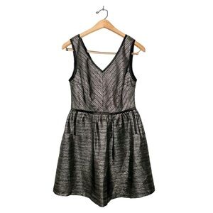 Soprano Sleeveless Metallic Gold Festive Party‎ Mini Dress Medium M